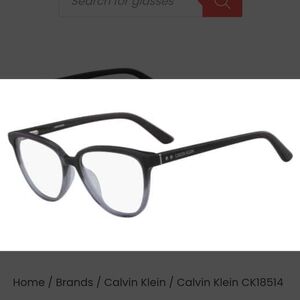 Calvin Klein Black Perscription Eyeglasses Glasses Frames Ck18514 Nwot